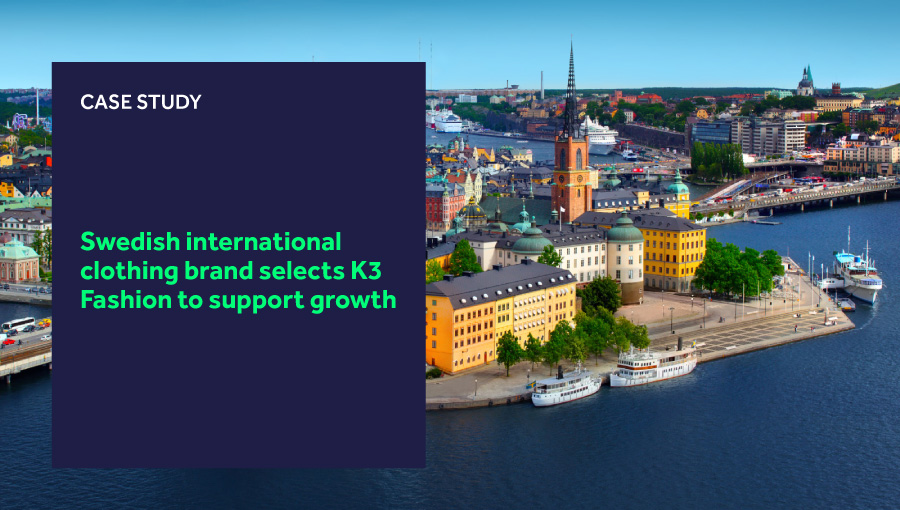 Swedish international clothing brand selects K3 Fashion to support growth blog header