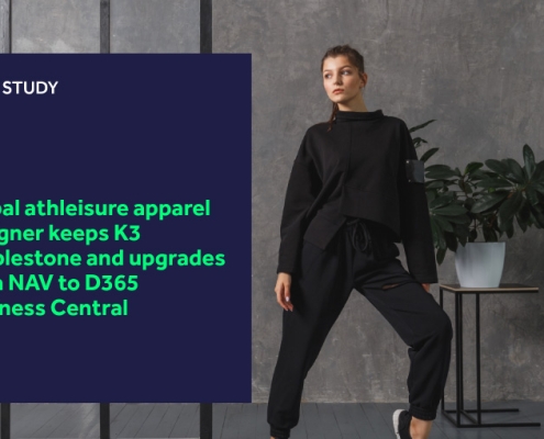 Global athleisure apparel designer keeps K3 Pebblestone and upgrades from NAV to D365 Business Central blog header