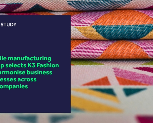 Textile manufacturing group selects K3 Fashion to harmonise business processes across six companies blog header