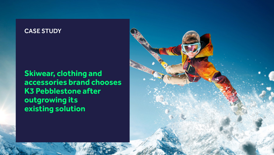 Skiwear, clothing and accessories brand chooses K3 Pebblestone after outgrowing its existing solution blog header